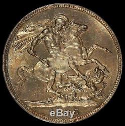1893 Grande-bretagne LVI Bord Couronne One Silver Coin Pcgs Ms 64 Km # 783