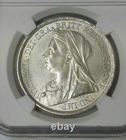 1893 LVI Grande-bretagne Silver Crown Ngc Au Détails # 68173jr