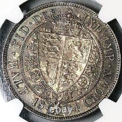 1894 NGC MS 63 Victoria 1/2 Couronne Grande-Bretagne Pièce en argent sterling (23080601C)