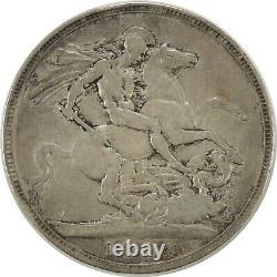 1894 Une Couronne Grande-bretagne Silver St. George Dragon Slayer / Victoria (092420)
