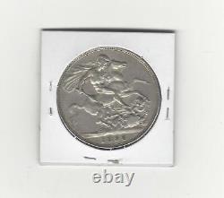 1896 Crown Great Britain Silver Coin Cir