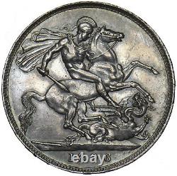 1896 LX Crown Victoria British Silver Coin V Nice