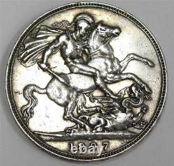 1897 LX Couronne D'argent De Grande-bretagne A/ef