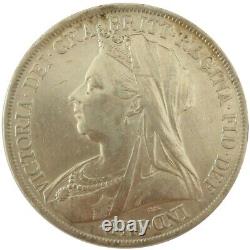 1900 Reine Victoria. Couronne en argent 925 Grande-Bretagne Pièce # 0616