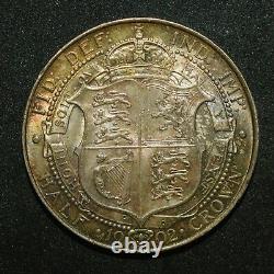 1902 Demi-couronne. Unc. Edward VII Pièce D’argent Britannique