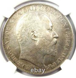 1902 Grande-bretagne Angleterre Proof Edward VII Crown Coin Ngc Proof Au Details