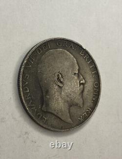 1903 Grande-Bretagne 1/2 Couronne en argent 0.9250 Edward VII Livraison gratuite