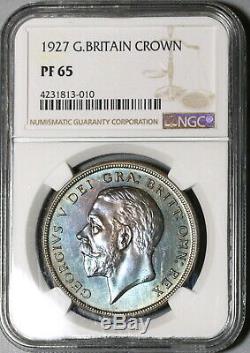1927 Ngc Pf 65 Couronne De La Couronne George V Grande-bretagne Proof Coin 15k (16011702d)