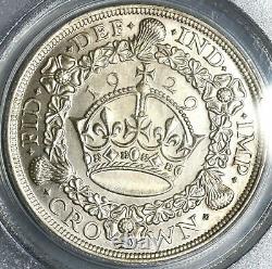 1929 Pcgs Ms 63 George V Crown Great Britain Silver Coin 4994 Minted (17122105d)