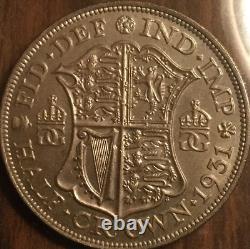 1931 Grande-Bretagne George V. 500 Demi-couronne en argent ICCS MS-65