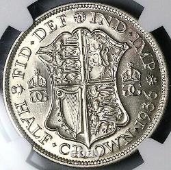 1936 NGC MS 64 1/2 Couronne George V Grande-Bretagne Pièce en argent (23111803C)