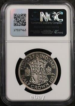 1937 Grande-Bretagne 1/2 Couronne Demi-Couronne Épreuve NGC PF 64