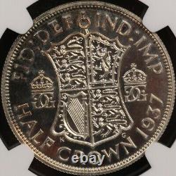 1937 Grande-Bretagne 1/2 Couronne Demi-Couronne Épreuve NGC PF 64