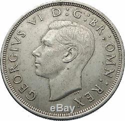 1937 Grande-bretagne Royaume-uni W Royaume-uni George VI Grande Couronne Argent Coin I72492