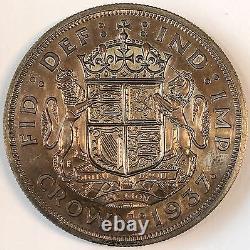 1937 Great Britain Crown Silver Nice Proof Scans De Haute Qualité #c927