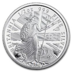 2020 Grande-bretagne 6 Coin Britannia. 999 Preuve Argent Collection De Pièces