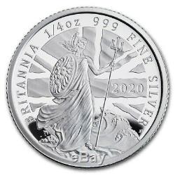 2020 Grande-bretagne 6 Coin Britannia. 999 Preuve Argent Collection De Pièces