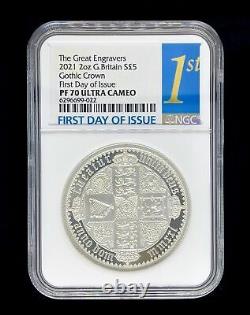 2021 Grande-bretagne Royaume-uni Grands Graveurs Gothic Crown Coin