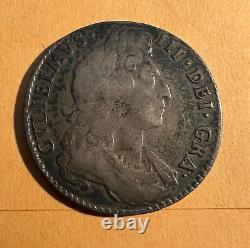 Angleterre/Grande-Bretagne William III 1697 Demi-couronne en argent, TTB/TB