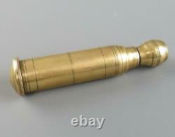 Antique 19e C. Brass 8 Découpeur De Main En Poudre Marque Militaire