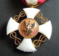 Brillant Ordre De L’italie Des Commandants De La Couronne Croix 18ct Or Très Bon