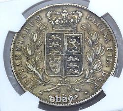 Couronne d'argent britannique de 1844, Victoria NGC VF30, Pièce originale récemment évaluée #J4