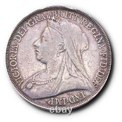 Couronne d'argent de Grande-Bretagne de 1893, EF Reine Victoria, XF Extra Fine