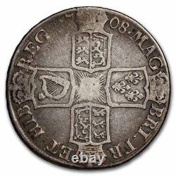 Couronne en argent du Royaume-Uni 1708-E de la reine Anne en VG