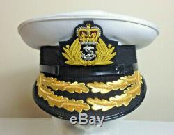 Drapeau Royal Navy Britannique Amiral Rang D'officiers Casquette / Chapeau Queens Couronne