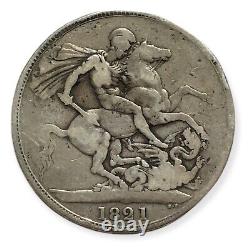 #E5202 Grande-Bretagne Couronne en argent 1821 St. George & Dragon