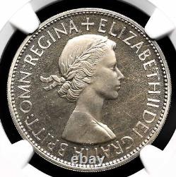 GRANDE-BRETAGNE 1953 Couronnement d'Elizabeth II, 1/2 Couronne Épreuve, NGC PF66 Camée