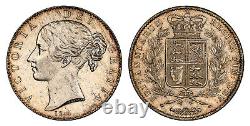 GRANDE-BRETAGNE Victoria 1844 Couronne en argent. NGC AU58. S-3882 Dav. 105