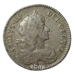 Grande Bretagne 1671 Charles II Silver Halfcrown S. 3366 1/2 Couronne