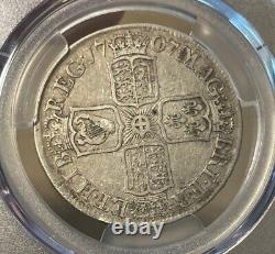 Grande-Bretagne 1707-E Demi-couronne en argent Anne (PCGS VF 20)