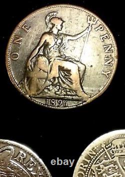 Grande-Bretagne 1816-1898 Lot de 15 pièces du XIXe siècle. 925 et bronze LIVRAISON GRATUITE
