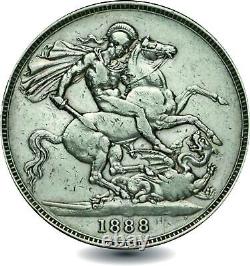 Grande-Bretagne 1888 Pièce de Couronne en argent sterling