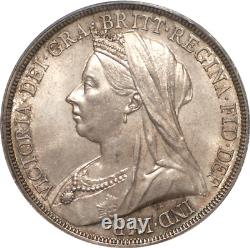 Grande-Bretagne 1893 Victoria Couronne LVI Bord PCGS MS-64