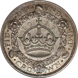 Grande-Bretagne 1927 George V Couronne en argent Proof NGC PF-65 VIEILLE SLAB ! SOUS-ÉVALUÉ