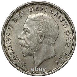 Grande-Bretagne 1928 Couronne de laurier George V S-4036 Pièce en argent Faible tirage Rare