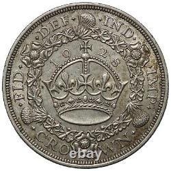 Grande-Bretagne 1928 Couronne de laurier George V S-4036 Pièce en argent Faible tirage Rare