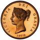 Grande-bretagne Victoria Bronze Preuve Ina Retour Question Couronne 1879-datée Pcgs Pr68