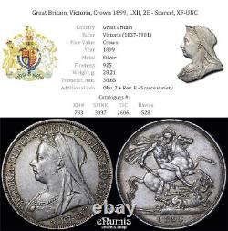 Grande-Bretagne, Victoria, Couronne 1899, LXII, 2E Rare !, XF-UNC