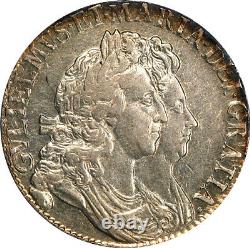 Grande-bretagne 1692 William & Mary Silver Crown (inverted 2) Pcgs Au Détails