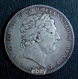 Grande-bretagne 1820 George III Couronne 1820 Pièce D’argent