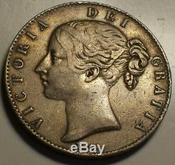 Grande-bretagne, 1844 Victoria Crown. 94000 Mintage