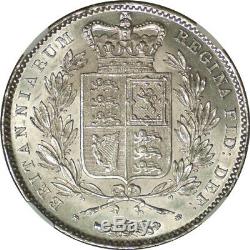 Grande-bretagne 1845 Victoria Silver Crown Ngc Ms 62+