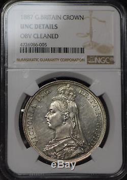 Grande-bretagne 1887 Couronne Cheval Animaux Dragon Ngc Unc Uncirculated Ng0896 Combiner