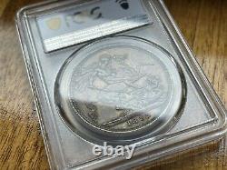 Grande-bretagne 1889 Queen Victoria Crown Argent Coin Pcgs Grade Ms63 Nice Toned