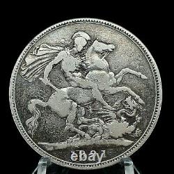 Grande-bretagne 1891 Argent Jubilee Crown Coin Reine Victoria Km#765