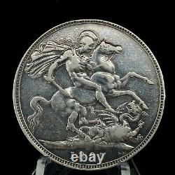 Grande-bretagne 1897 LX Silver Crown Coin Queen Victoria Km#783 (rare Lx)